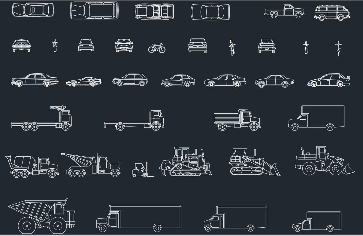 autocad car drawings